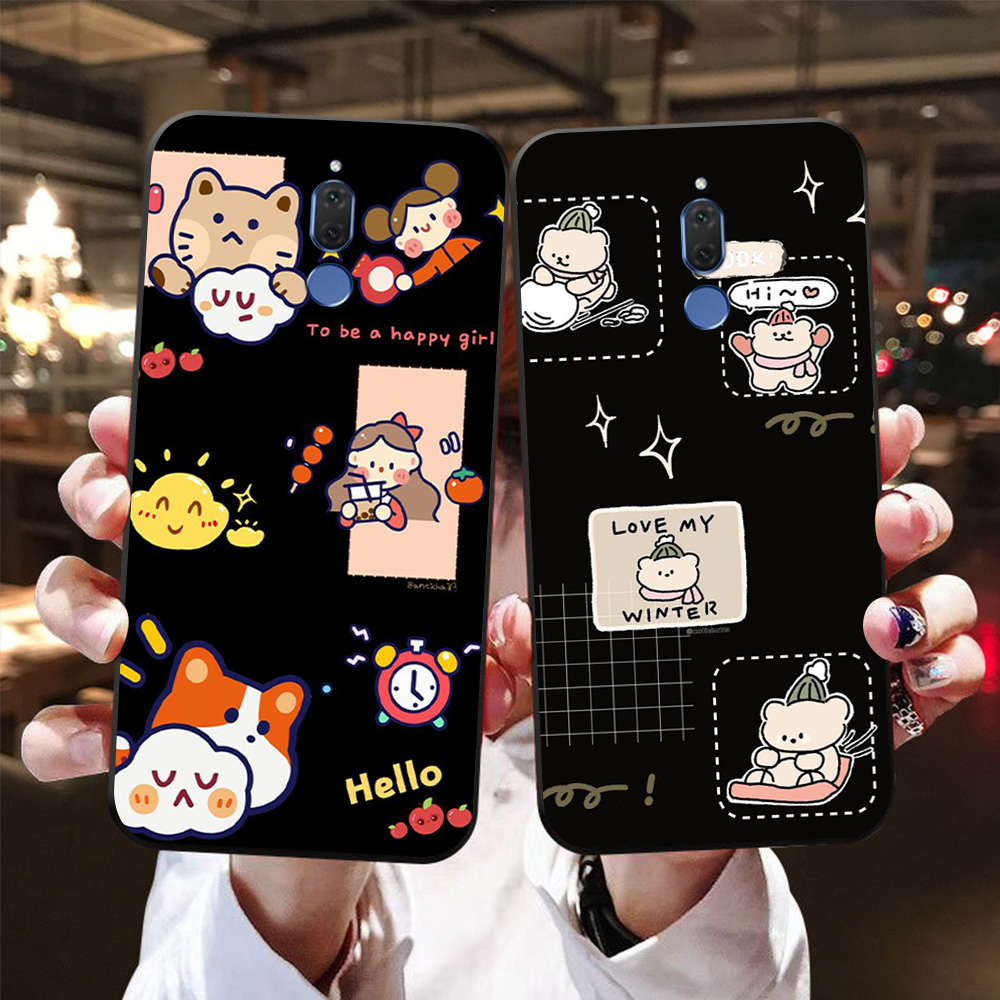 Ốp lưng huawei nova 2i in hình kẻ ô các con vật cute dễ thương