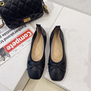 Giày nữ big size 40 41 42 43 đế bệt, mũi vuông