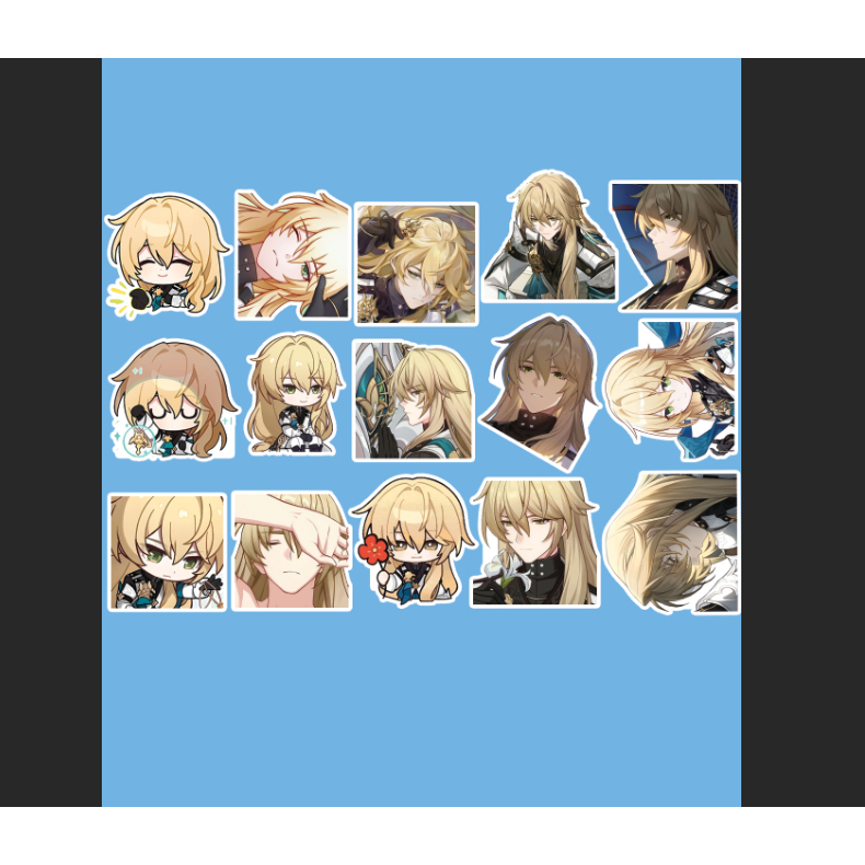 - Set 10/15 Sticker Luocha game Honkai Star Rail hình dán trang trí laptop, điện thoại siêu đẹp