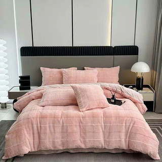 Bộ chăn ga gối 4 món Nỉ lông thỏ cao cấp - Nhập Khẩu