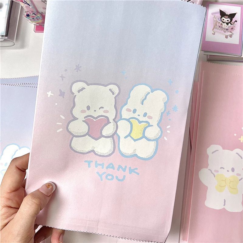 Sét 10 Túi Giấy Mini Đựng Quà Tặng Hình Gấu Cute
