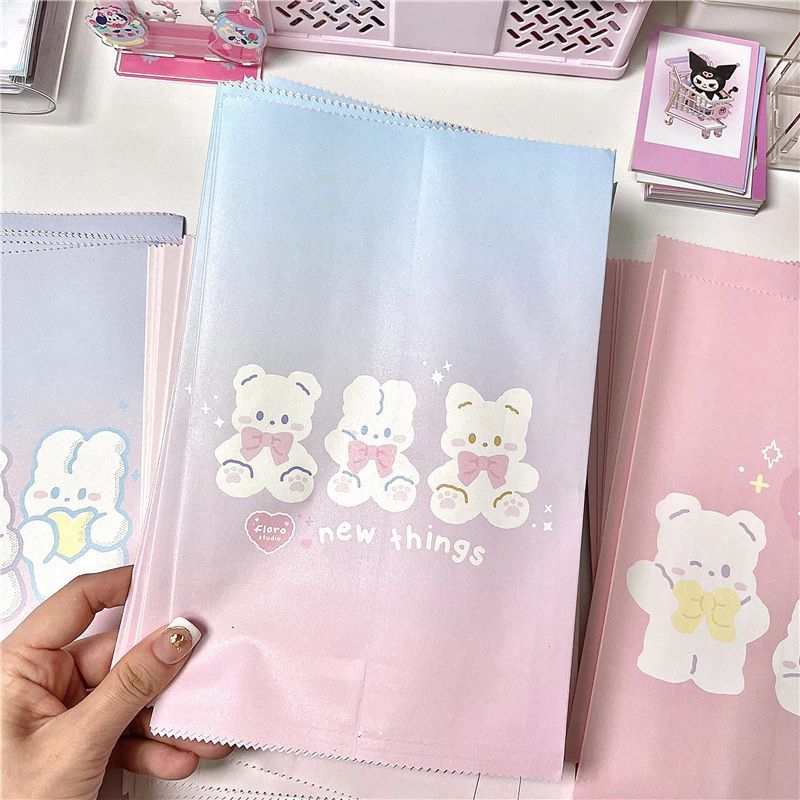 Sét 10 Túi Giấy Mini Đựng Quà Tặng Hình Gấu Cute
