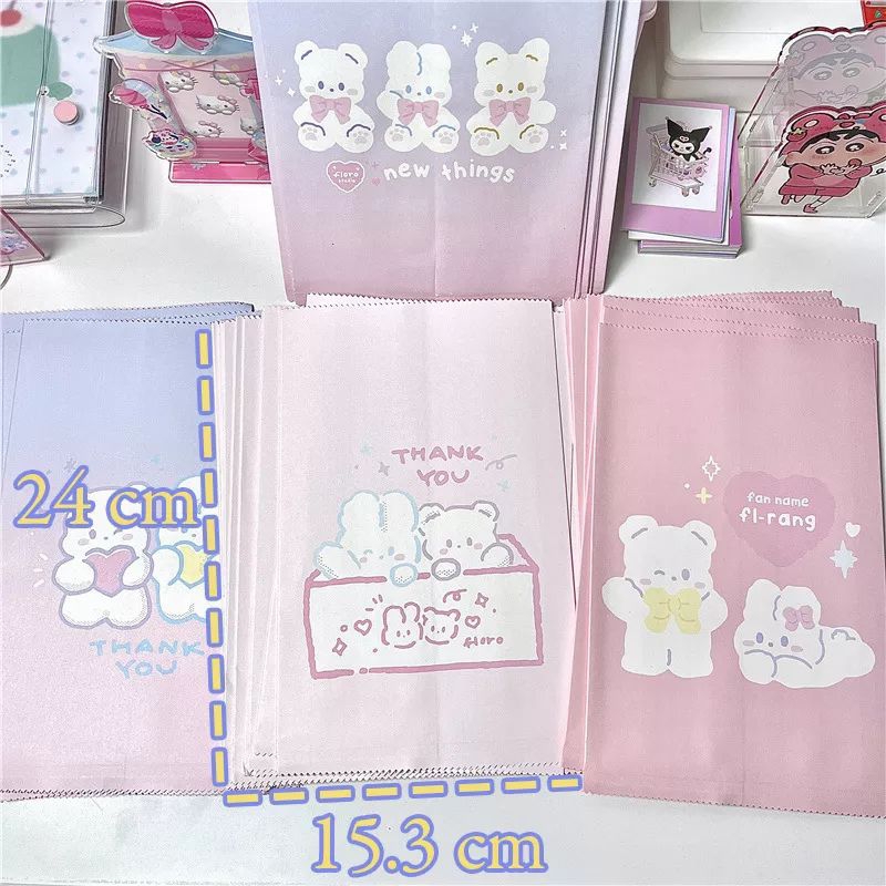 Sét 10 Túi Giấy Mini Đựng Quà Tặng Hình Gấu Cute