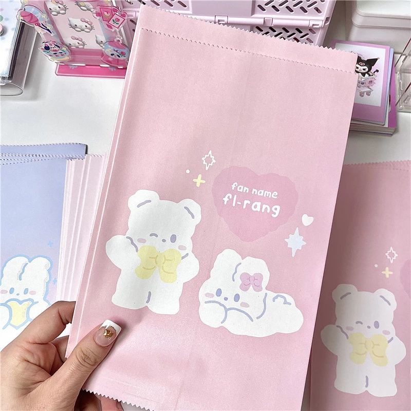 Sét 10 Túi Giấy Mini Đựng Quà Tặng Hình Gấu Cute