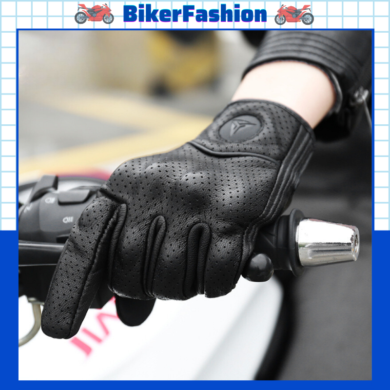 Găng Tay Da Cừu Chính Hãng MOTOWOLF Dài Ngón MDL0303