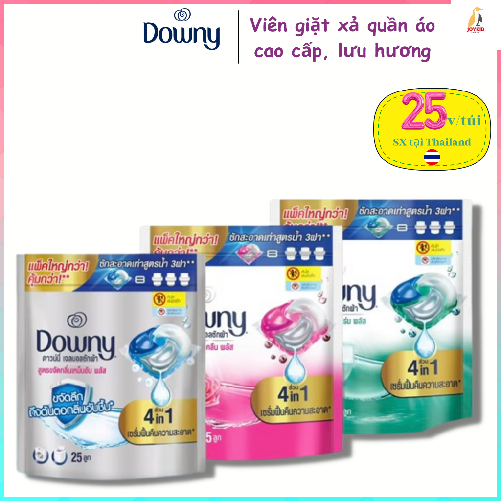 Viên giặt xả quần áo Downy/Surf/Perwoll lưu hương 4 trong 1 nhập khẩu Thái Lan/Anh/Tây Ban Nha