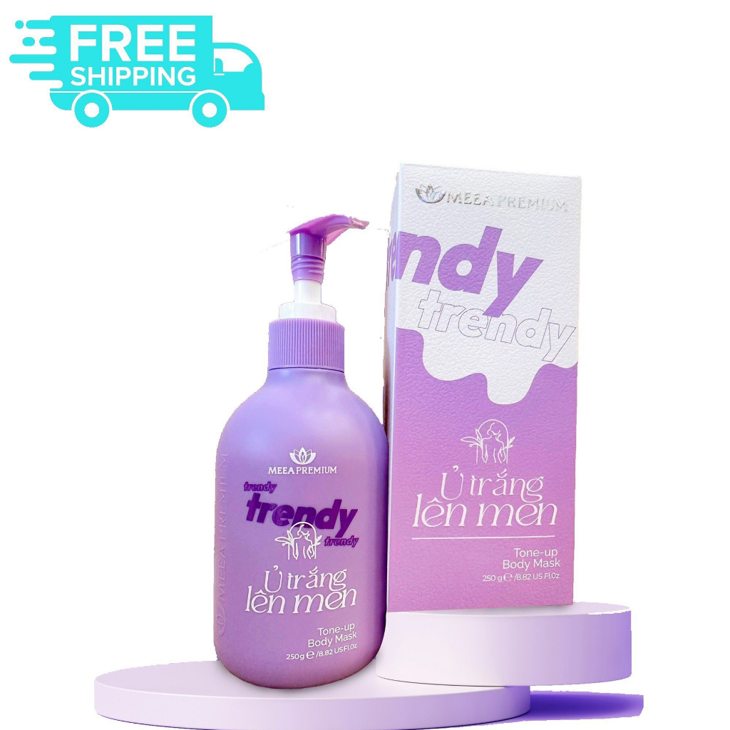 Combo Ủ Trắng Lên Men Trendy, Kem Body Trendy & Tẩy Tế Bào Chết Body Chính Hãng Meea Premium