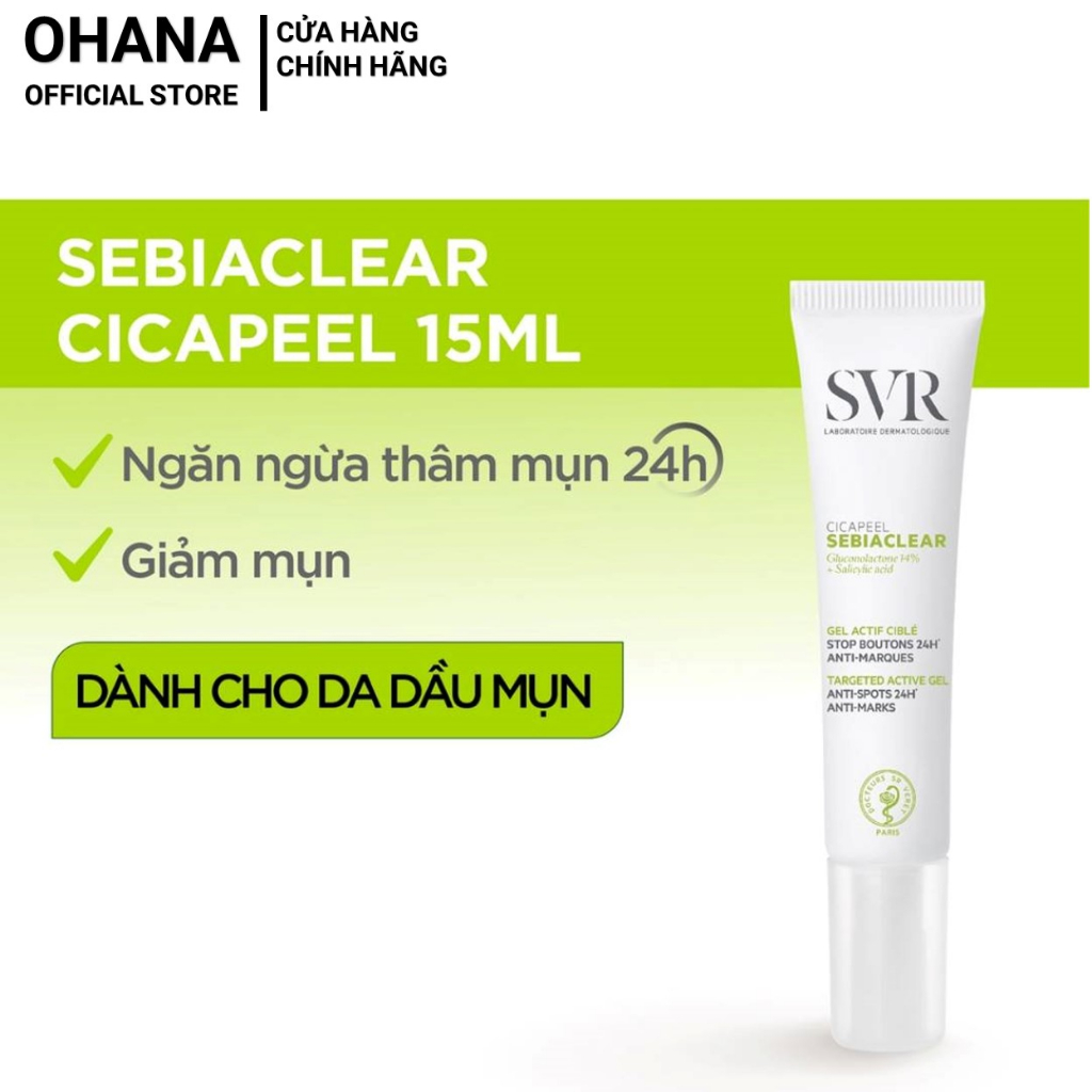 Gel Chấm Giảm Mụn, Ngừa Thâm SVR Sebiaclear CICAPEEL 15ml