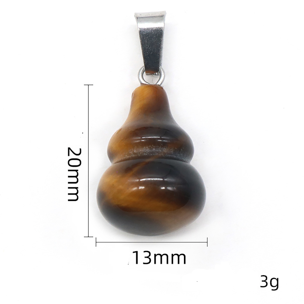 Mặt đá thanh tẩy hình trái hồ lô 20 Mm có móc đính kèm làm móc khóa dây chuyền DA101