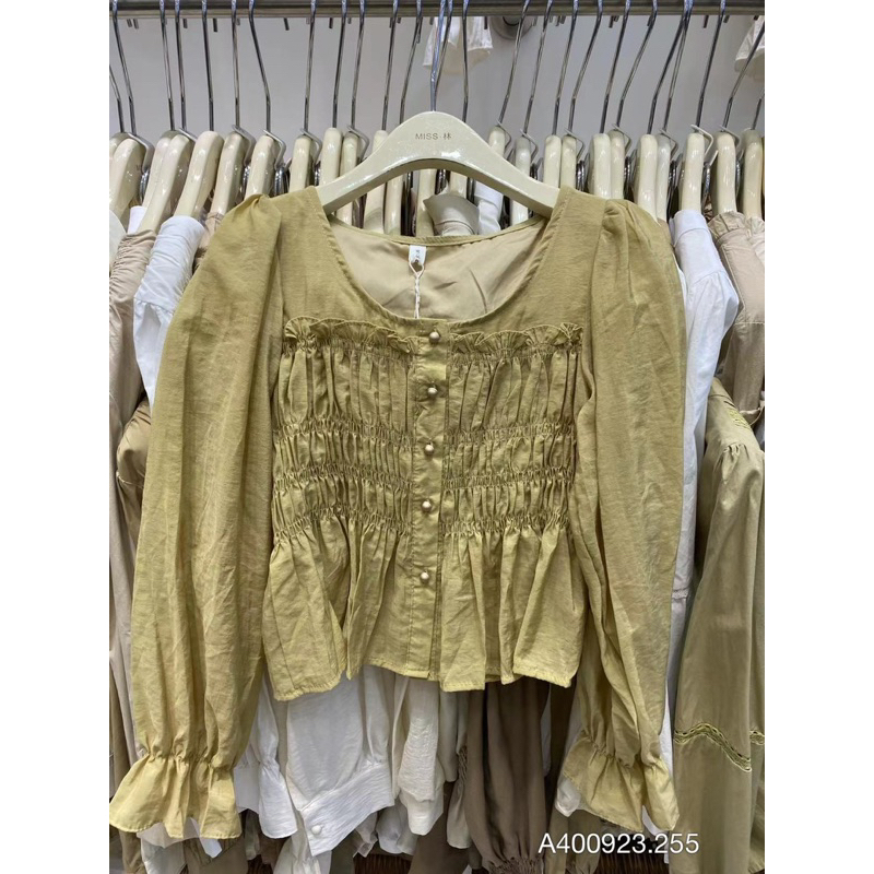 ÁO SOMI NỮ BOOSSTORE ÁO SOMI CỔ BÈO VOAN