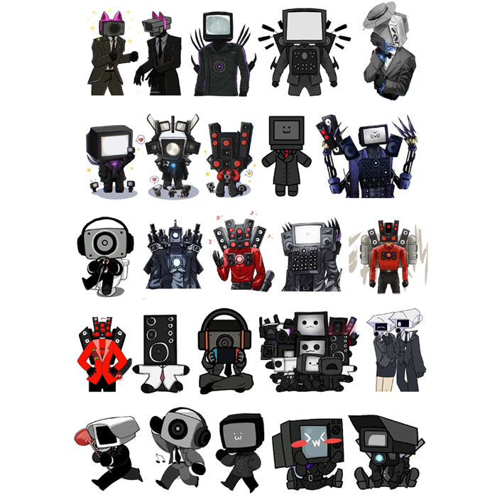 Sticker Skibidi Toilet Cameraman tv man Titan Speakerman Quái Vật G MAN ẢNH DÁN Skibidi Toilet  MA0393