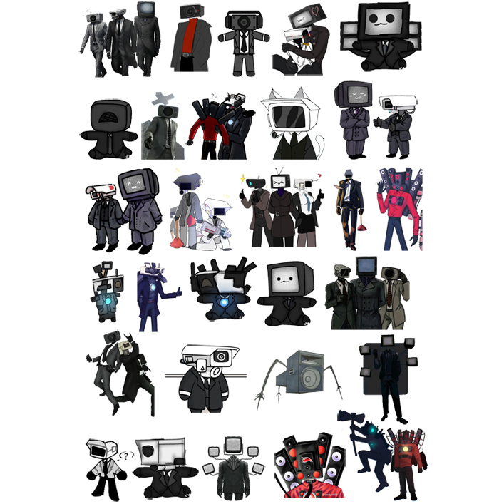 Sticker Skibidi Toilet Cameraman tv man Titan Speakerman Quái Vật G MAN ẢNH DÁN Skibidi Toilet  MA0393