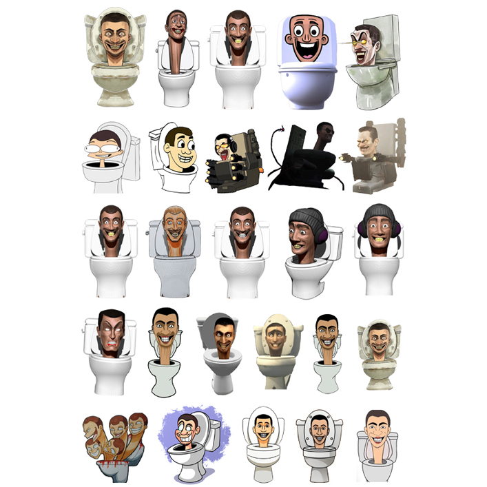 Sticker Skibidi Toilet Cameraman tv man Titan Speakerman Quái Vật G MAN ẢNH DÁN Skibidi Toilet  MA0393