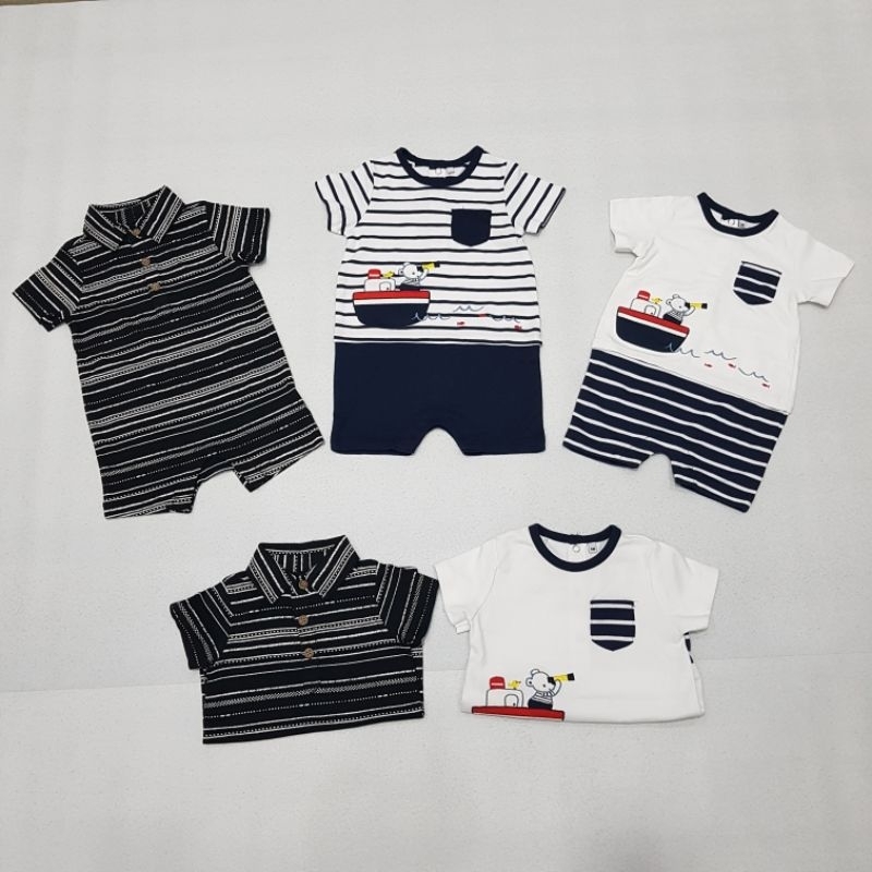 Body đùi romper cổ polo cho bé trai bé gái size 3-12kg