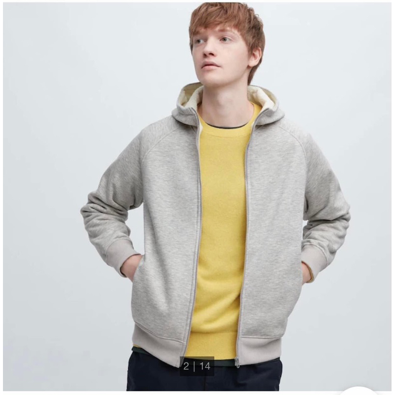 Áo nỉ lót lông nam Uni Nhật 2022