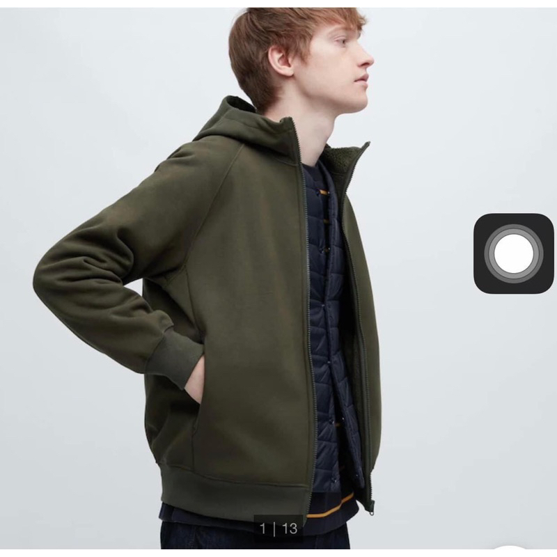 Áo nỉ lót lông nam Uni Nhật 2022