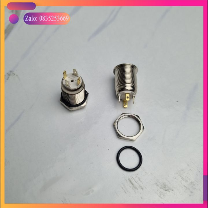 Nút nhấn nhả chống nước có đèn led 12mm 3-35V