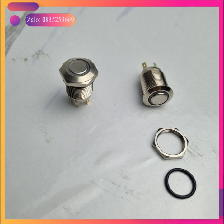 Nút nhấn nhả chống nước có đèn led 12mm 3-35V
