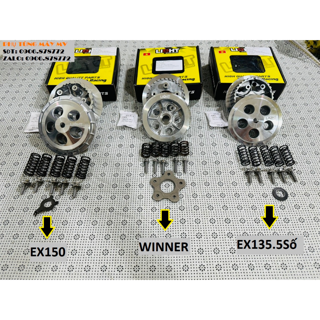 Nồi LIGHT 5 lò xo dành cho xe Ex135.5s/Ex150/Winner