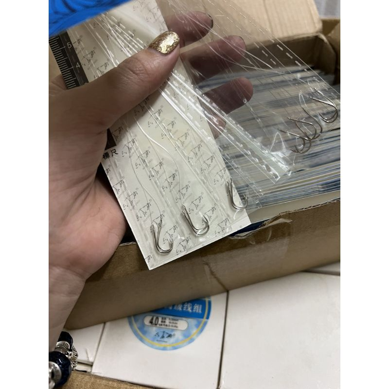 Thẻo lưỡi Đôi Buộc Sẵn Loonva Không Ngạnh Câu Đài Chuyên Câu Chép,Rô,Diếc