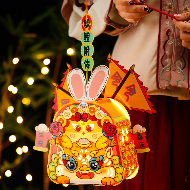 Lồng đèn Rồng Trang Trí Tết Hot 2024 trung thu đầu lân búp bê