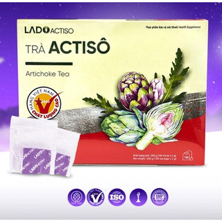 Trà atiso túi lọc Ladophar giải độc gan, mát gạn hộp 100 túi lọc