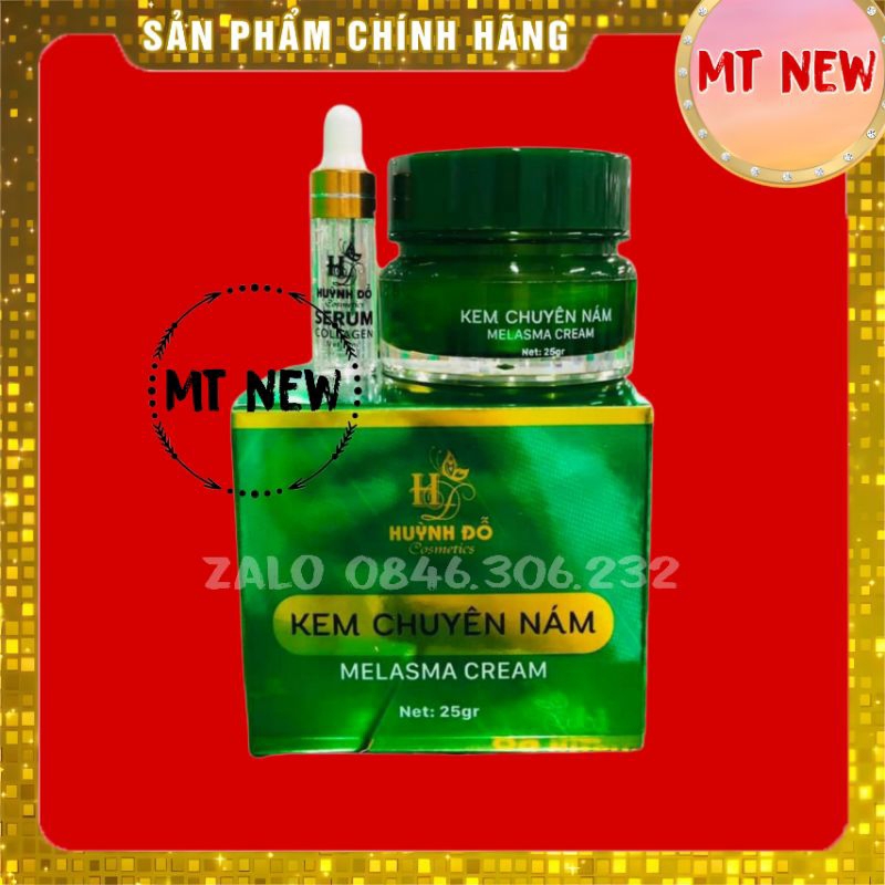 Kem Face Nám Huỳnh Đỗ Mẫu Mới 25 Gram, Tặng Kèm Serum Mini, Mờ Nám, Tàn Nhang, Dưỡng Trắng Da Hiệu Quả