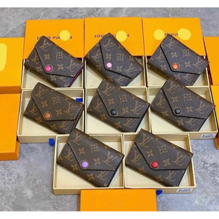 Ví lv gập mini cúc bấm màu kèm hộp chuẩn super fullbox