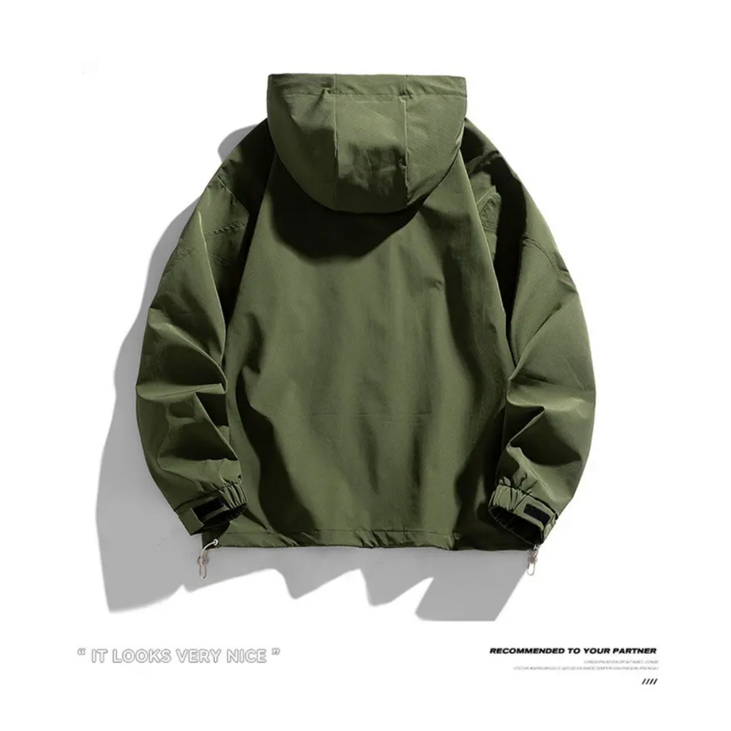 Áo Khoác Big Size Nam REVERED  - Áo Khoác Gió Nam 2 Lớp Kháng Nước với Nón, Chống Nắng và Chống Nước KG3