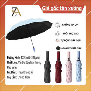 Ô che mưa dù che nắng gấp gọn cầm tay tự động đóng mở 2 chiều gấp ngược chống lật cản UV