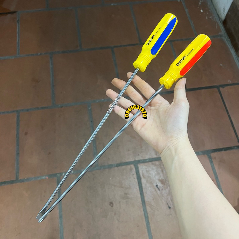 Tô vít 1 đầu có nam châm, tua vít sọc thân 6 độ dài 30cm