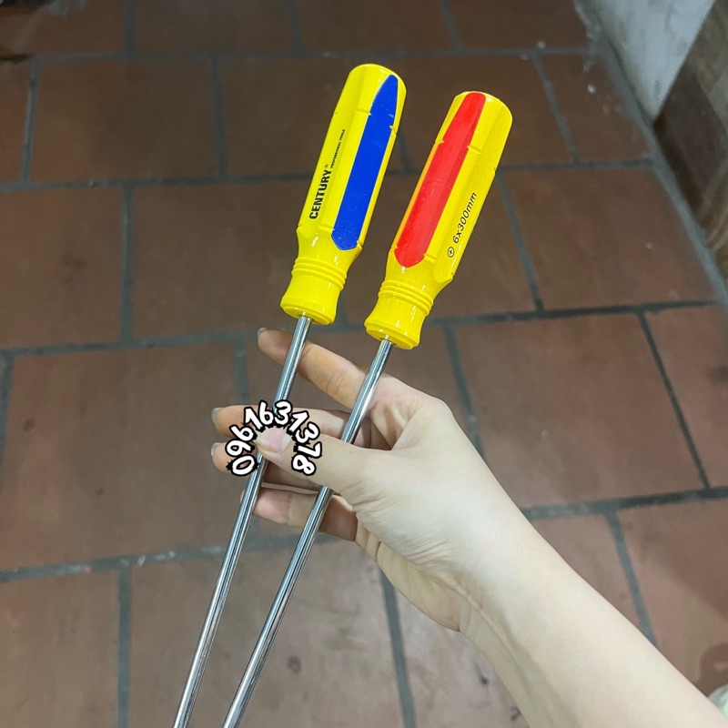 Tô vít 1 đầu có nam châm, tua vít sọc thân 6 độ dài 30cm