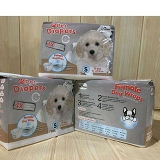 Bỉm chó mèo cái ( bịch 12 miếng)
