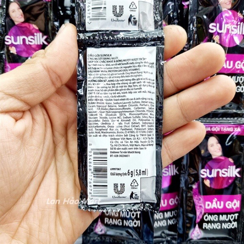 Mua 1 dây dầu gội sunsilk đen 6g tặng 1 dây dầu xả