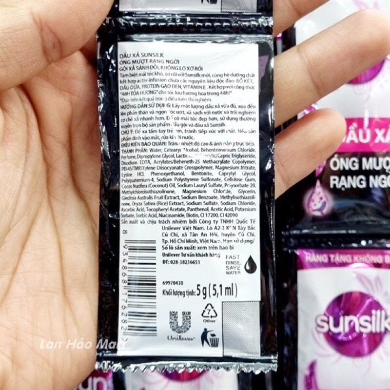 Mua 1 dây dầu gội sunsilk đen 6g tặng 1 dây dầu xả