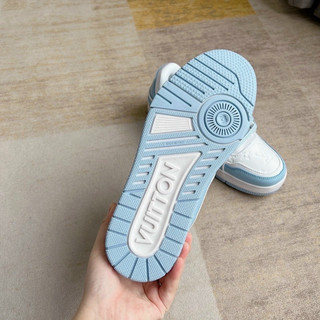 GIÀY LV TRAINER SNEAKER WHITE BLUE LAI AU [ FULL BOX + FREE SHIP ]
