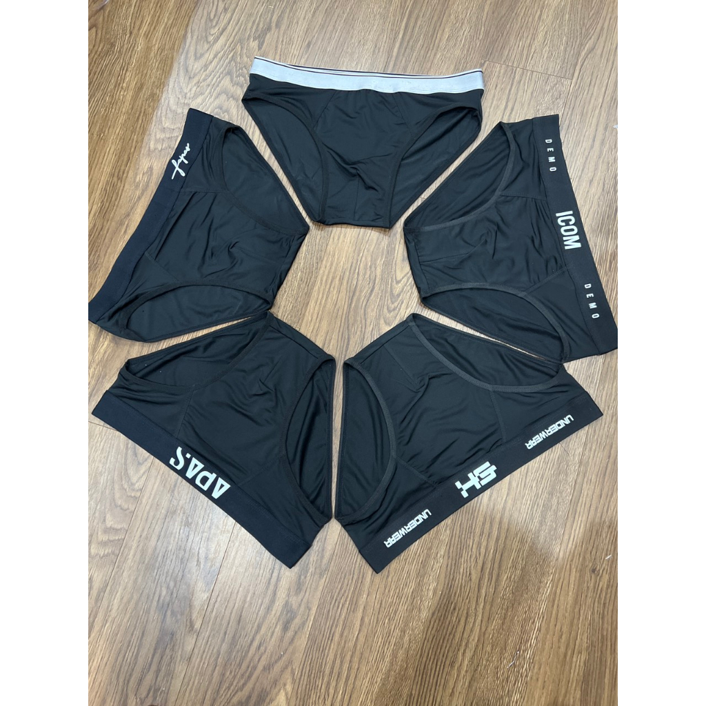 COMBO 5 QUẦN SỊP TAM GIÁC MÀU ĐEN MIX NHIỀU MÃ HÀNG KHÁC NHAU