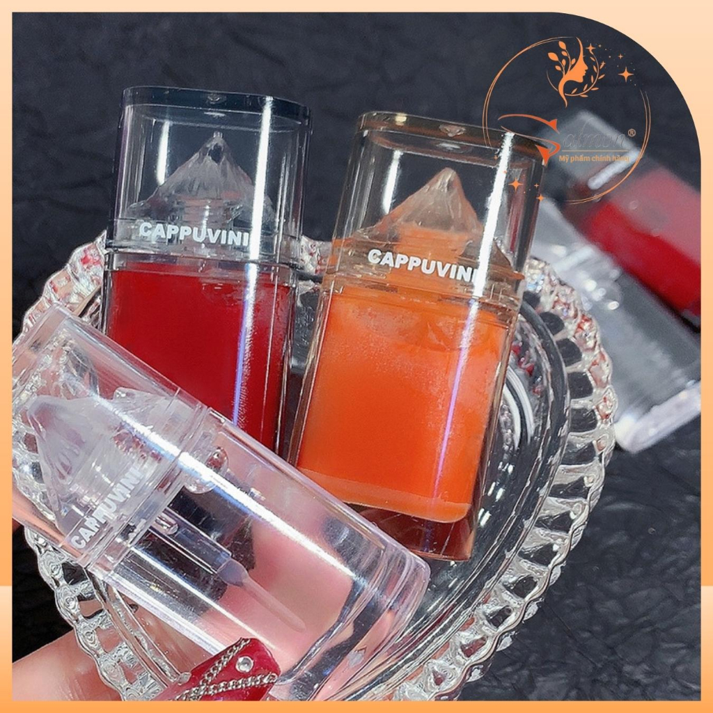 Son Tint Bóng Núi Tuyết Siêu Lì CAPPUVINI CP137 Light Sensitive Jelly Lip Oil, Son Núi Băng Hottrend- Hàng Nội Địa Trung