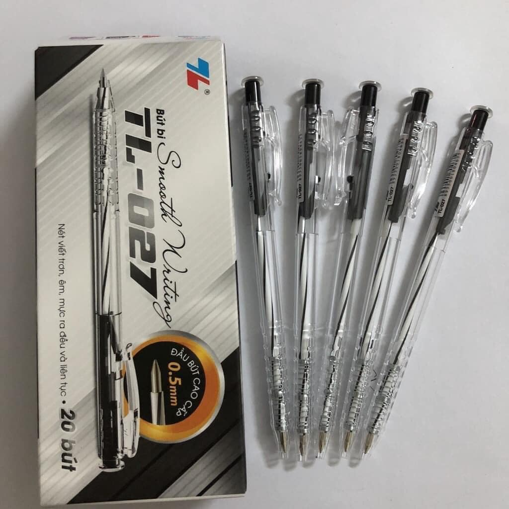 Bút bi TL 027  - mực xanh, đen
