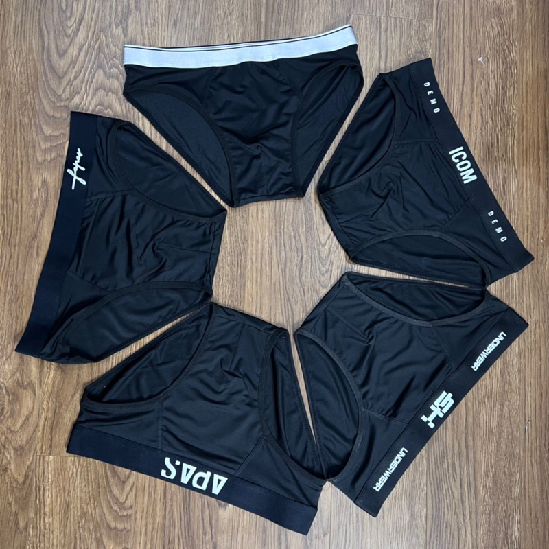 COMBO 5 QUẦN SỊP TAM GIÁC MÀU ĐEN MIX NHIỀU MÃ HÀNG KHÁC NHAU