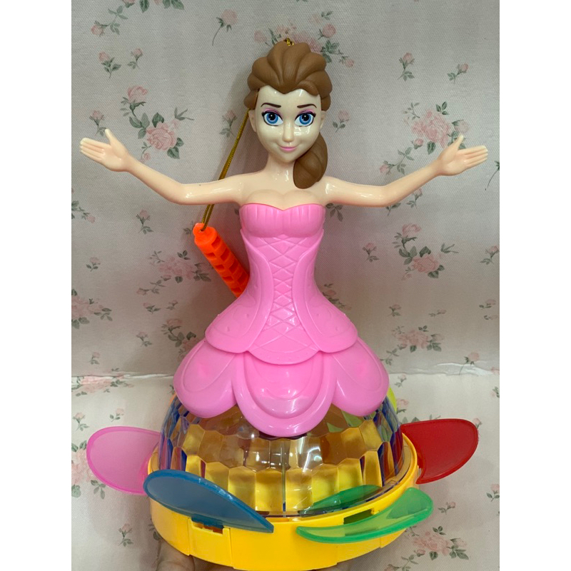 Lồng đèn công chúa Elsa đế hoa xòe cánh - có nhạc có đèn và xoay chạy