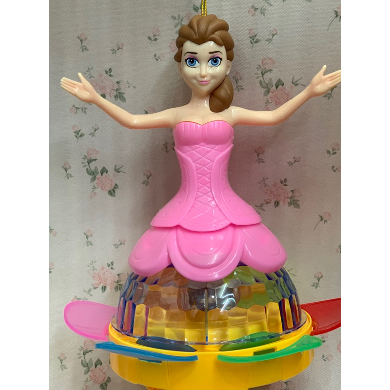 Lồng đèn công chúa Elsa đế hoa xòe cánh - có nhạc có đèn và xoay chạy