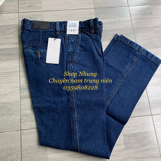 Quần Jean Nam Trung Niên Túi Chéo 1 Ly Dáng Thụng, Chất Dày Dặn, Vải Lỳ + Ảnh Thật