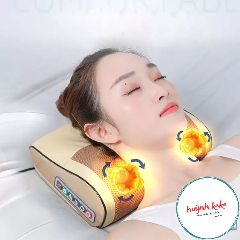 Gối Massage Cổ Vai Gáy Hồng Ngoại TEWI Tích Hợp 20 Bị Massage Cao Cấp - Bảo Hành 12 Tháng