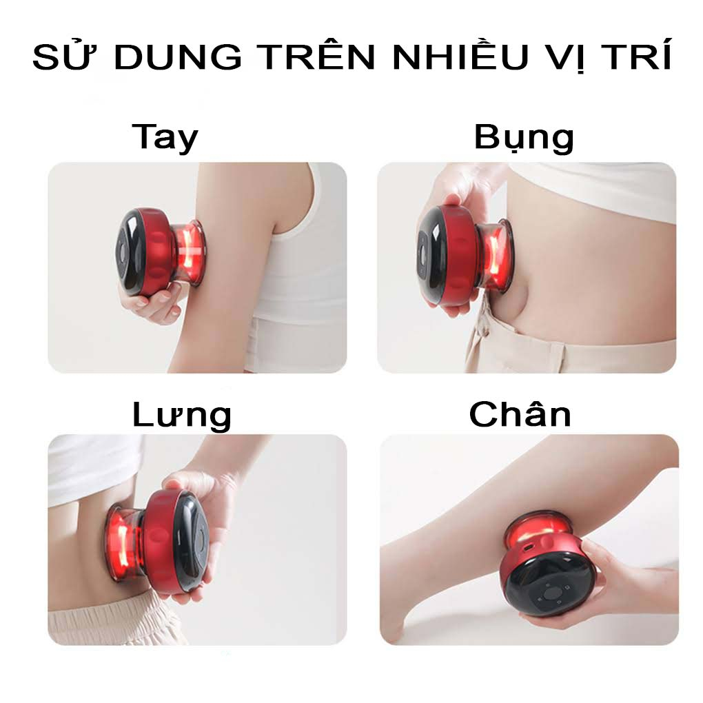 Máy Giác Hơi Điện Giúp Giảm Đau Nhức Toàn Thân - Dụng Cụ Cạo Gió Cầm Tay Massage Lưu Thông Khí Huyết - SULIFE