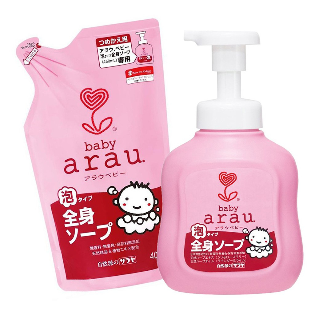 Sữa tắm gội Arau Baby cho bé hàng nội địa Nhật Bản 450ml