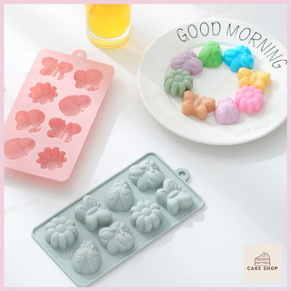 HCM-Khuôn Silicon Hoa, Bọ Cánh Cứng Làm Socola, Thạch, Pudding, Xà Bông CAKESHOP