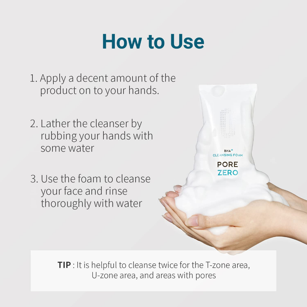 SRM làm sạch sâu BE THE SKIN BHA+ PORE ZERO CLEANSING FOAM