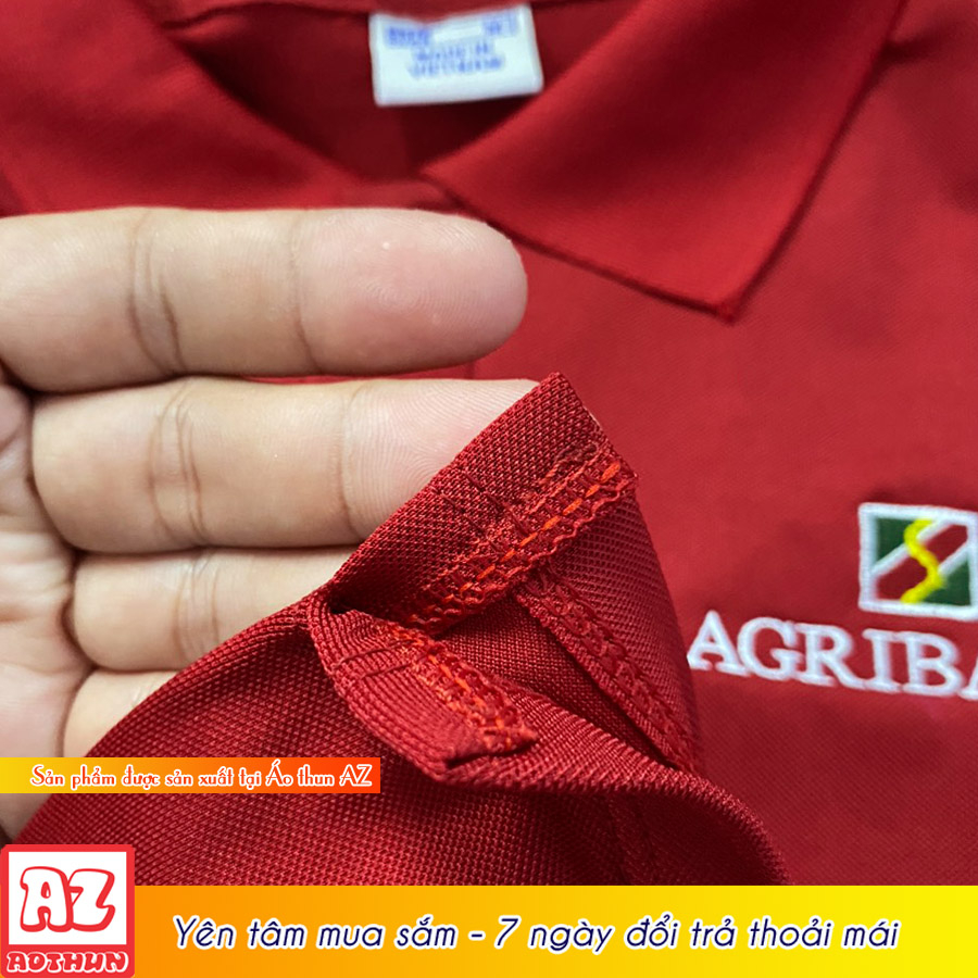 Áo thun đồng phục ngân hàng Agribank  logo thêu vi tính AT37