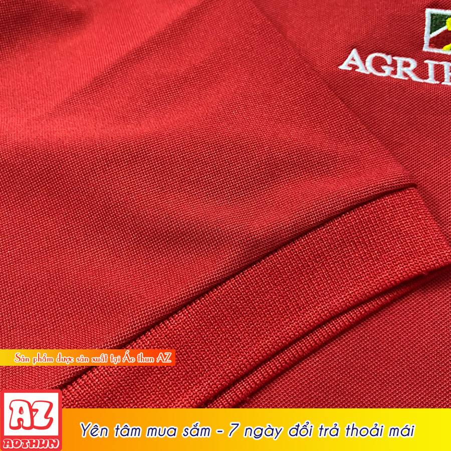 Áo thun đồng phục ngân hàng Agribank  logo thêu vi tính AT37